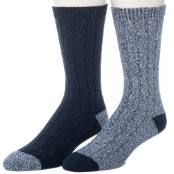 Mens Twist Rib Boot Sock 2PK