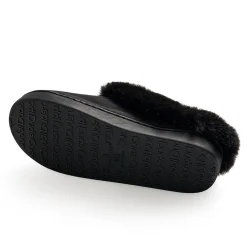 Microsuede Clog Slipper with Sherpa Lining