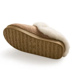 Microsuede Clog Slipper with Sherpa Lining