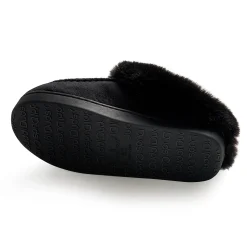 Microsuede with Moccasin-Stitch Clog Slipper