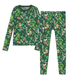 Minecraft Boys Stretch Poly 2 pc. Long Sleeve Crew & Pant Set