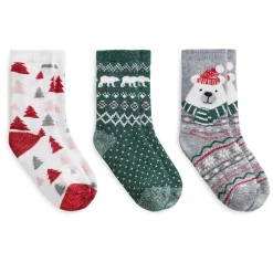 Polar Bear Brushed Lounge Sock 3 Pack