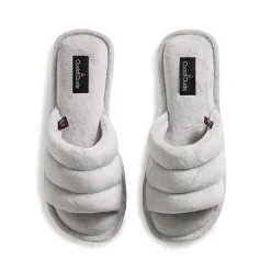 Puffy Velour Slide Slipper