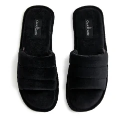 Puffy Velour Slide Slipper