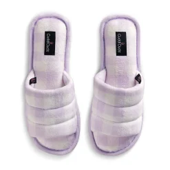 Puffy Velour Slide Slipper