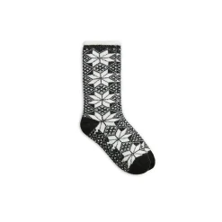 Snowflake Cozy Lined Lounge Crew Sock
