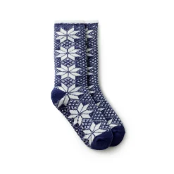 Snowflake Cozy Lined Lounge Crew Sock