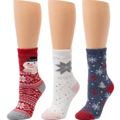 Snowman Brushed Lounge Sock 3 Pack