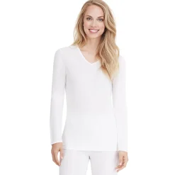 Softwear Lace Edge Long Sleeve V-Neck