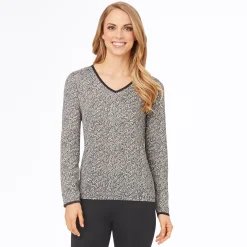 Softwear Lace Edge Long Sleeve V-Neck