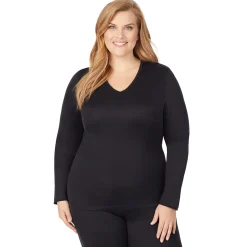 Softwear Lace Edge Long Sleeve V-Neck PLUS