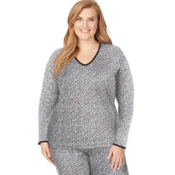 Softwear Lace Edge Long Sleeve V-Neck PLUS