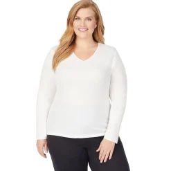 Softwear Lace Edge Long Sleeve V-Neck PLUS