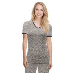 Softwear Lace Edge Short Sleeve V-Neck