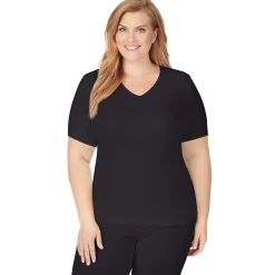 Softwear Lace Edge Short Sleeve V-Neck PLUS