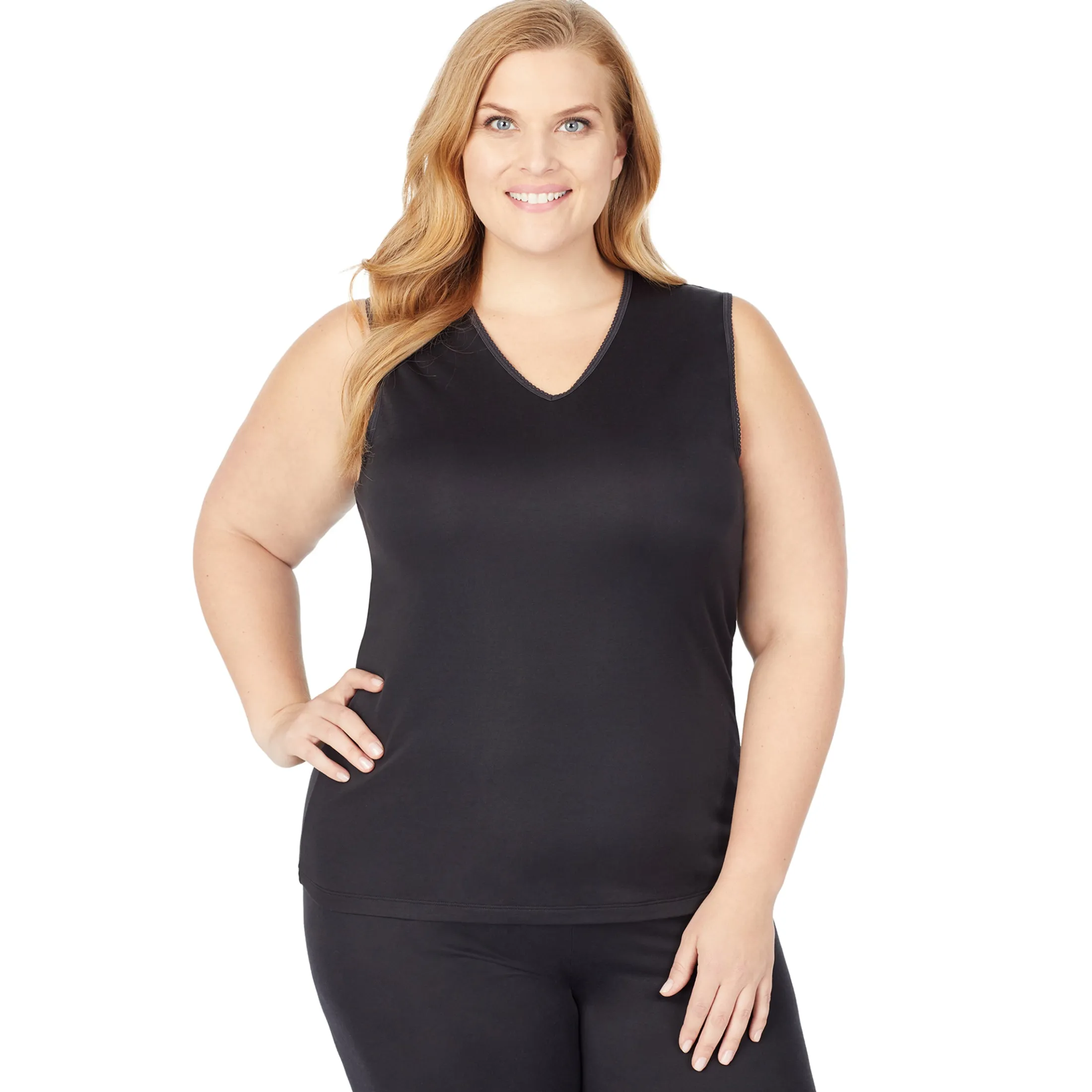 Softwear Lace Edge V-Neck Tank PLUS