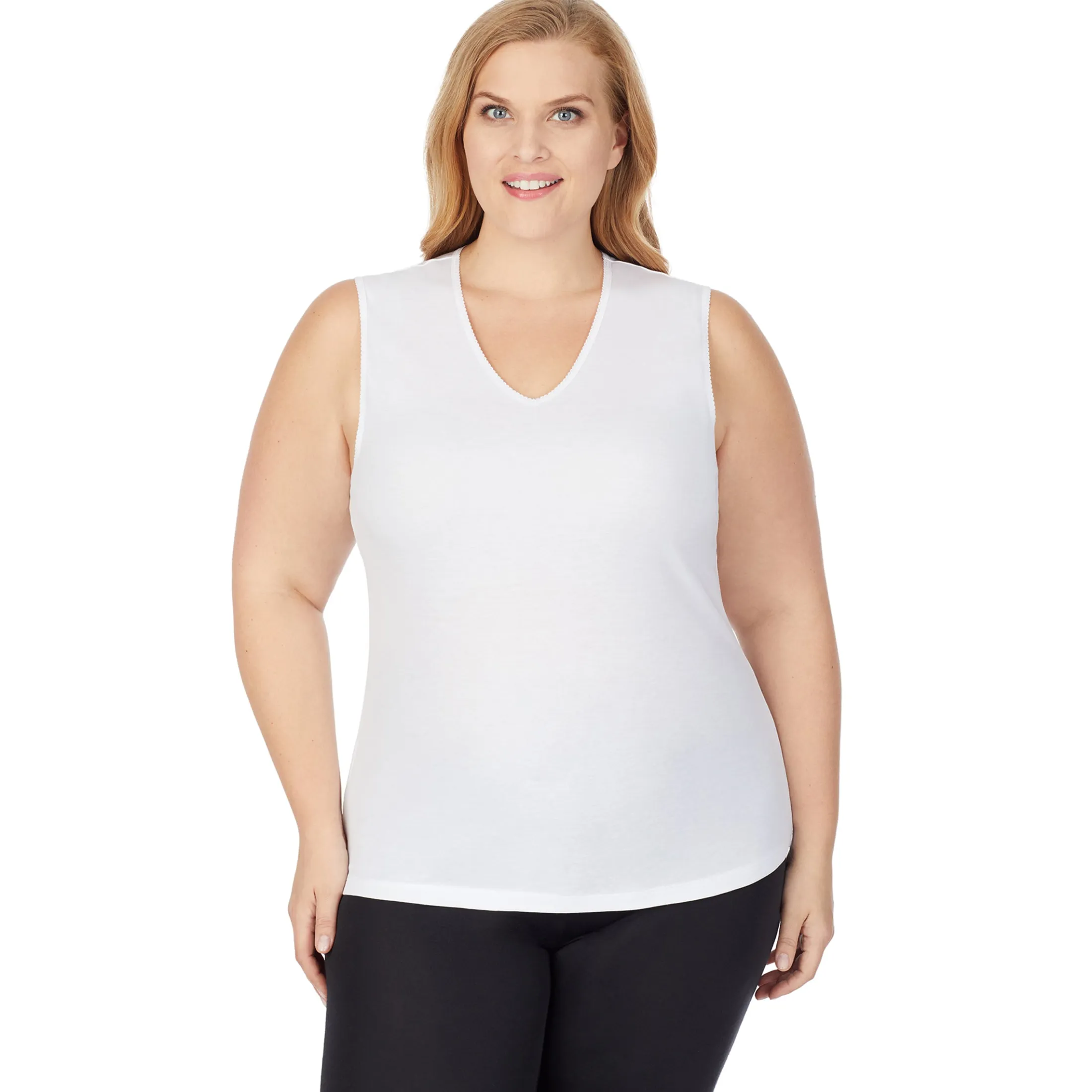 Softwear Lace Edge V-Neck Tank PLUS