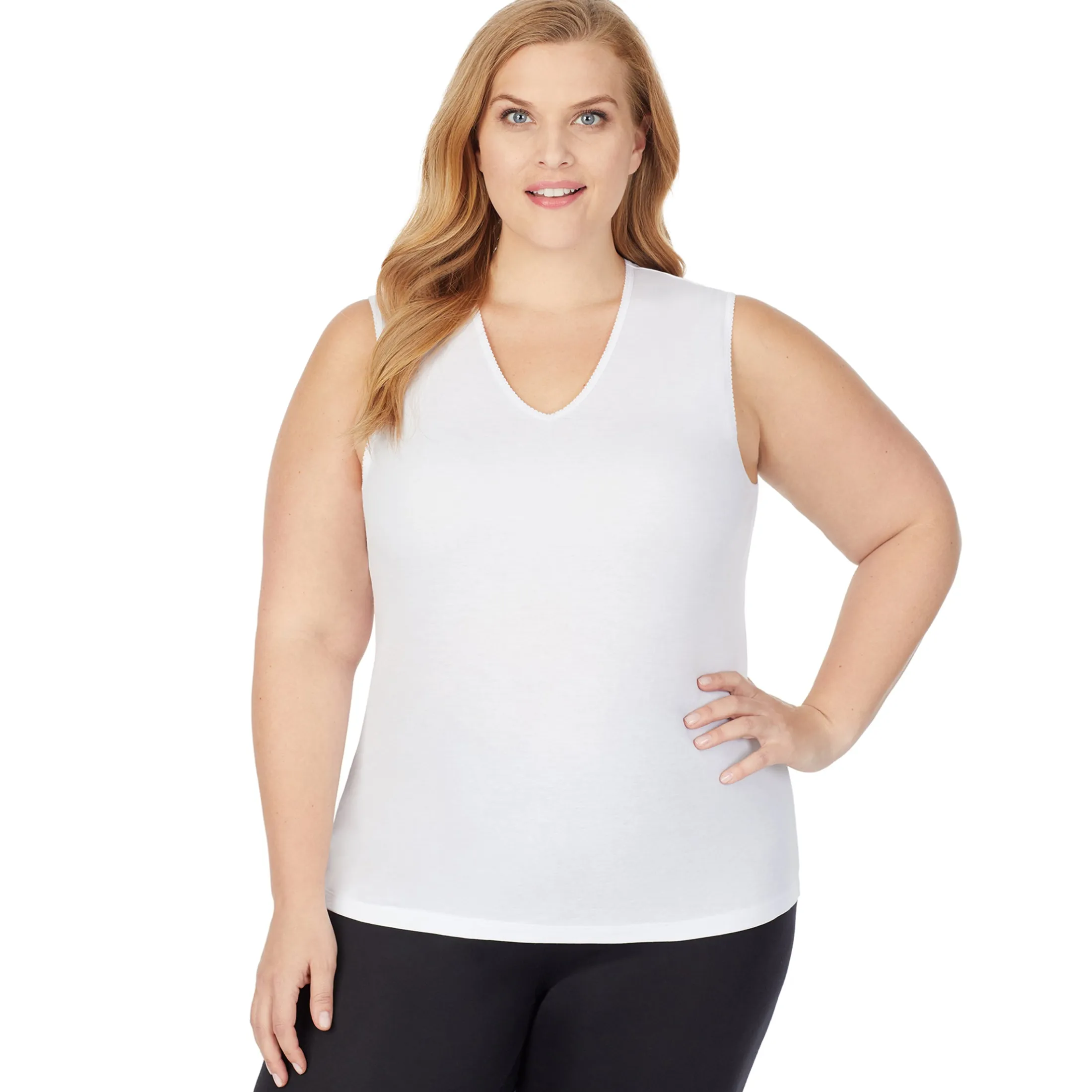 Softwear Lace Edge V-Neck Tank PLUS