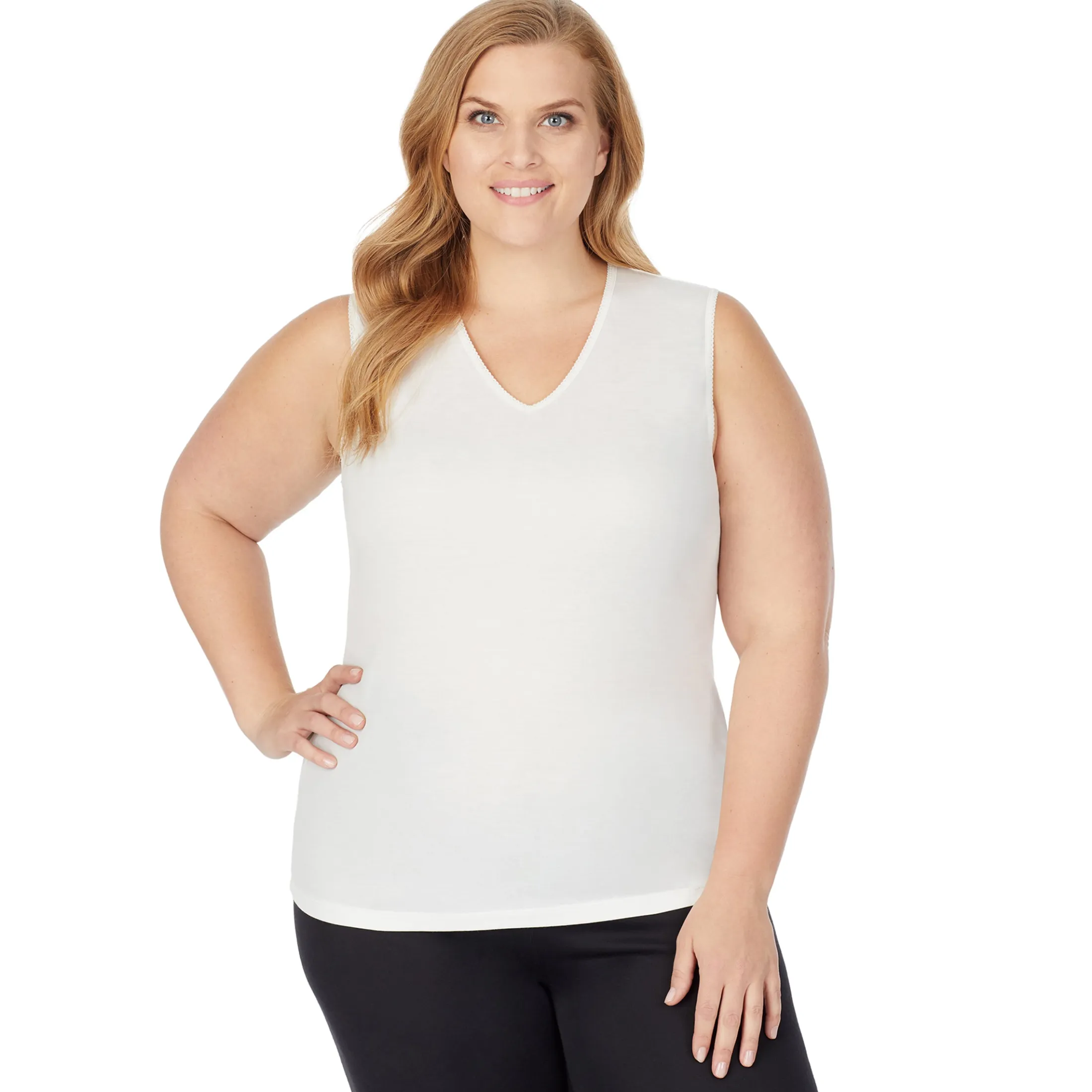 Softwear Lace Edge V-Neck Tank PLUS