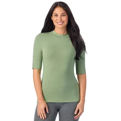 Softwear With Stretch Elbow Sleeve Mock Neck