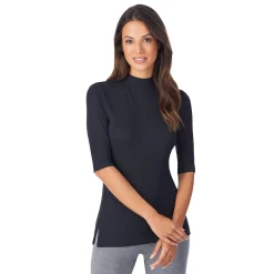 Softwear With Stretch Elbow Sleeve Mock Neck