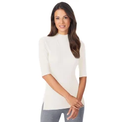 Softwear With Stretch Elbow Sleeve Mock Neck