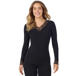 Softwear With Stretch Long Sleeve V-Neck With Lace