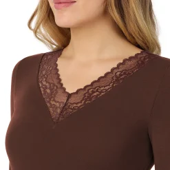 Softwear With Stretch Long Sleeve V-Neck With Lace
