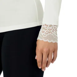 Softwear With Stretch Long Sleeve V-Neck With Lace