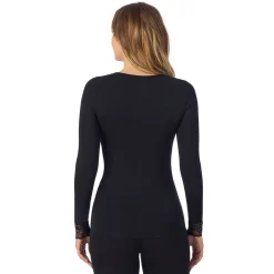 Softwear With Stretch Long Sleeve V-Neck With Lace