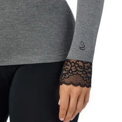 Softwear With Stretch Long Sleeve V-Neck With Lace