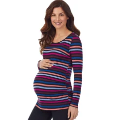 Softwear With Stretch Long Sleeve Maternity Ballet Neck Top
