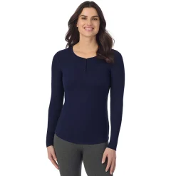 Stretch Rib Long Sleeve Henley