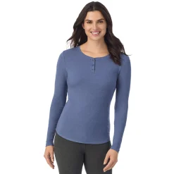 Stretch Rib Long Sleeve Henley