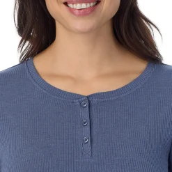 Stretch Rib Long Sleeve Henley