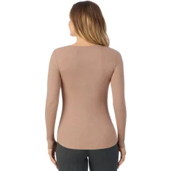 Stretch Rib Long Sleeve Henley
