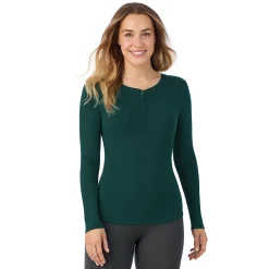 Stretch Rib Long Sleeve Henley