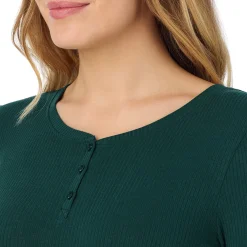 Stretch Rib Long Sleeve Henley