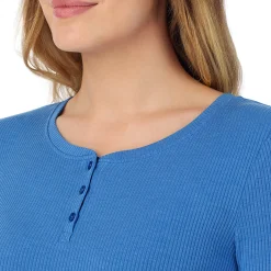 Stretch Rib Long Sleeve Henley