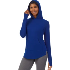 Stretch Thermal Long Sleeve Hoodie Tunic