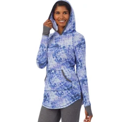 Stretch Thermal Long Sleeve Hoodie Tunic