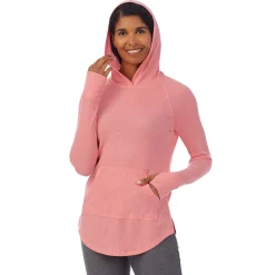 Stretch Thermal Long Sleeve Hoodie Tunic