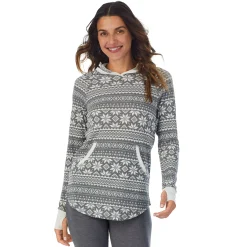 Stretch Thermal Long Sleeve Hoodie Tunic