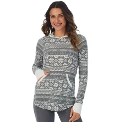 Stretch Thermal Long Sleeve Hoodie Tunic