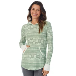 Stretch Thermal Long Sleeve Hoodie Tunic