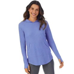 Stretch Thermal Long Sleeve Hoodie Tunic