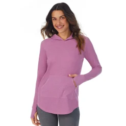 Stretch Thermal Long Sleeve Hoodie Tunic
