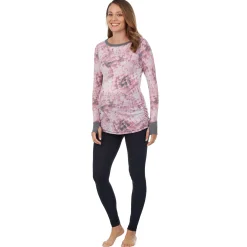 Stretch Thermal Maternity Long Sleeve Ballet Neck Top