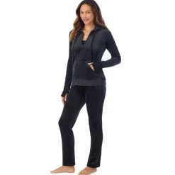 Stretch Velour Full Zip Hoodie