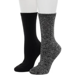 Tonal Spacedye Chevron Texture/Wide Rib Crew Sock 2-Pack
